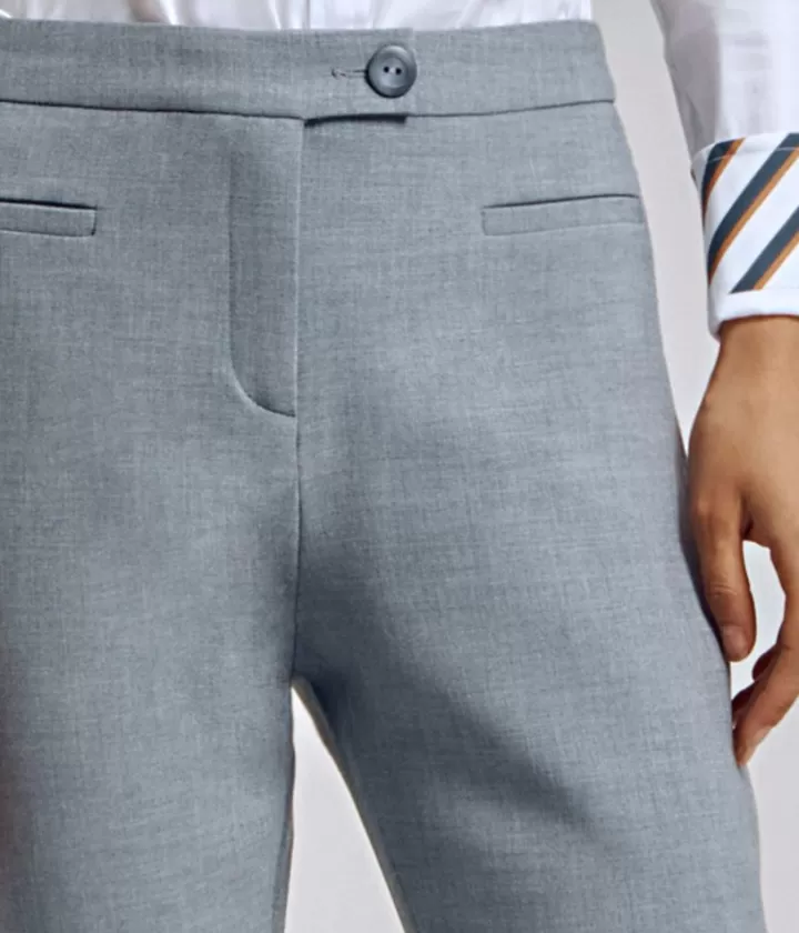 Pantalons>DEVERNOIS Pantalon en double toile stretch écologique Fabriqué au Portugal