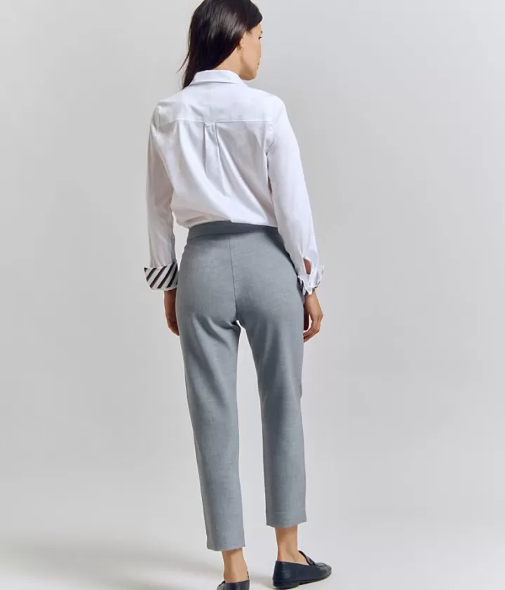 Pantalons>DEVERNOIS Pantalon en double toile stretch écologique Fabriqué au Portugal