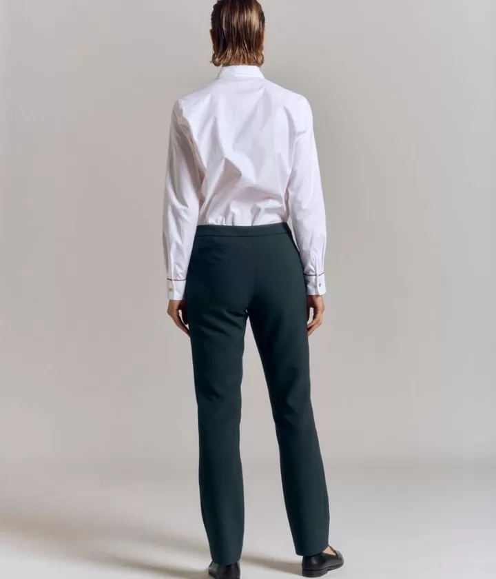 Pantalons>DEVERNOIS Pantalon en double toile stretch écologique Fabriqué au Portugal