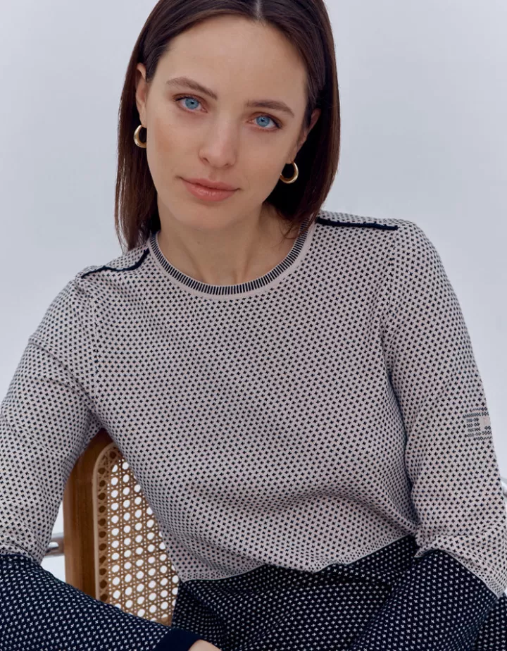 Maille>DEVERNOIS Pull maille bicolore En viscose stretch Noir