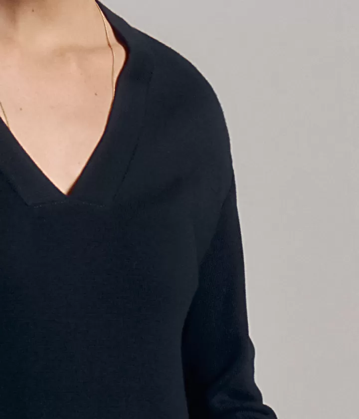 Maille>DEVERNOIS Pull milano en laine Mérinos et viscose Tricoté en France
