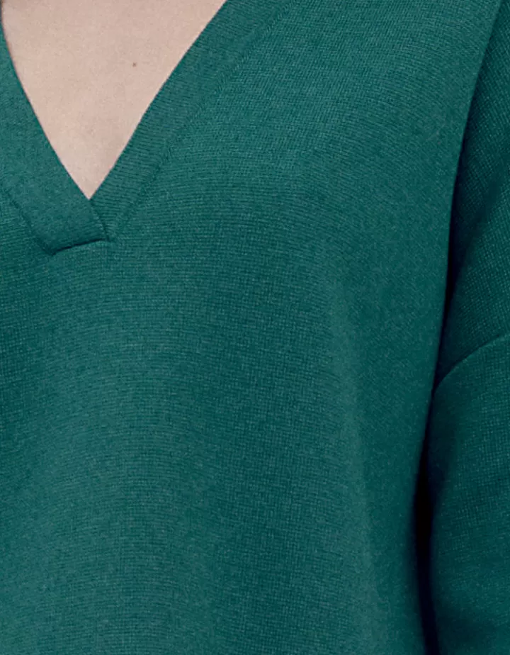 Maille>DEVERNOIS Pull oversize en laine mérinos Made in France Vertmenthe