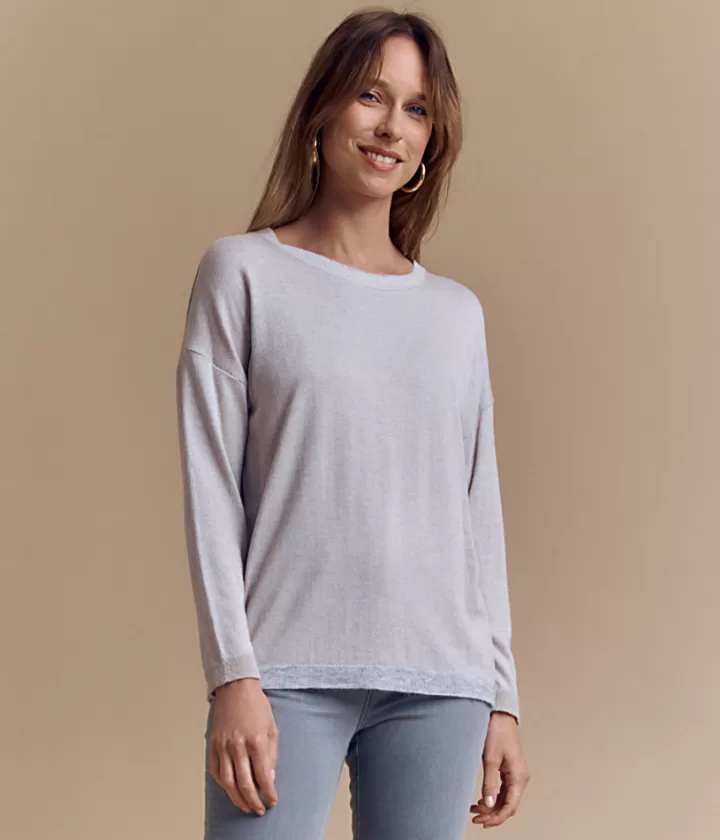 Maille>DEVERNOIS Pull oversize en laine Mérinos Tricoté en France Beige