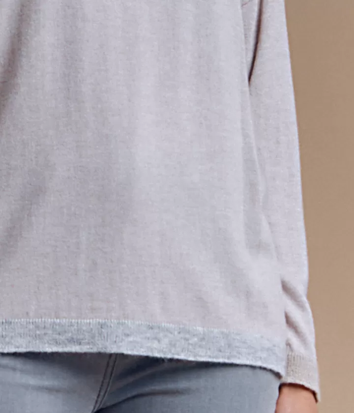 Maille>DEVERNOIS Pull oversize en laine Mérinos Tricoté en France Beige