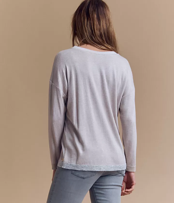 Maille>DEVERNOIS Pull oversize en laine Mérinos Tricoté en France Beige
